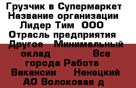 Грузчик в Супермаркет › Название организации ­ Лидер Тим, ООО › Отрасль предприятия ­ Другое › Минимальный оклад ­ 19 000 - Все города Работа » Вакансии   . Ненецкий АО,Волоковая д.